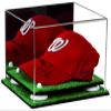 Better Display Cases Acrylic Baseball Cap Display Case with Mirror, White Risers and Turf Base (A006-WR) view 1