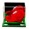 Better Display Cases Acrylic Baseball Cap Display Case with Mirror, White Risers and Turf Base (A006-WR) view 3
