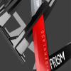 Elite Prism Left Bottle Cage  Black Glossy, Red Graphic  Lightweight, Durable, Secure view 2