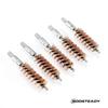 BOOSTEADY 5 Pcs Phosphor Bristle Bronze Bore Gun Cleaning Brush for Pistol Shotgun with 50 Professional Square Patches Multi-Caliber view 2