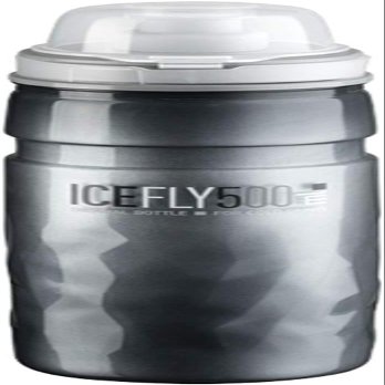 Elite Icefly Water Bottle 500ml Smoke Insulated, BPA-Free, Easy-Squeeze Cycling Bottle