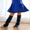 Bestgift Girl's Knee High Footless Stocking Ankle Warmers One Size Peacock Blue view 2