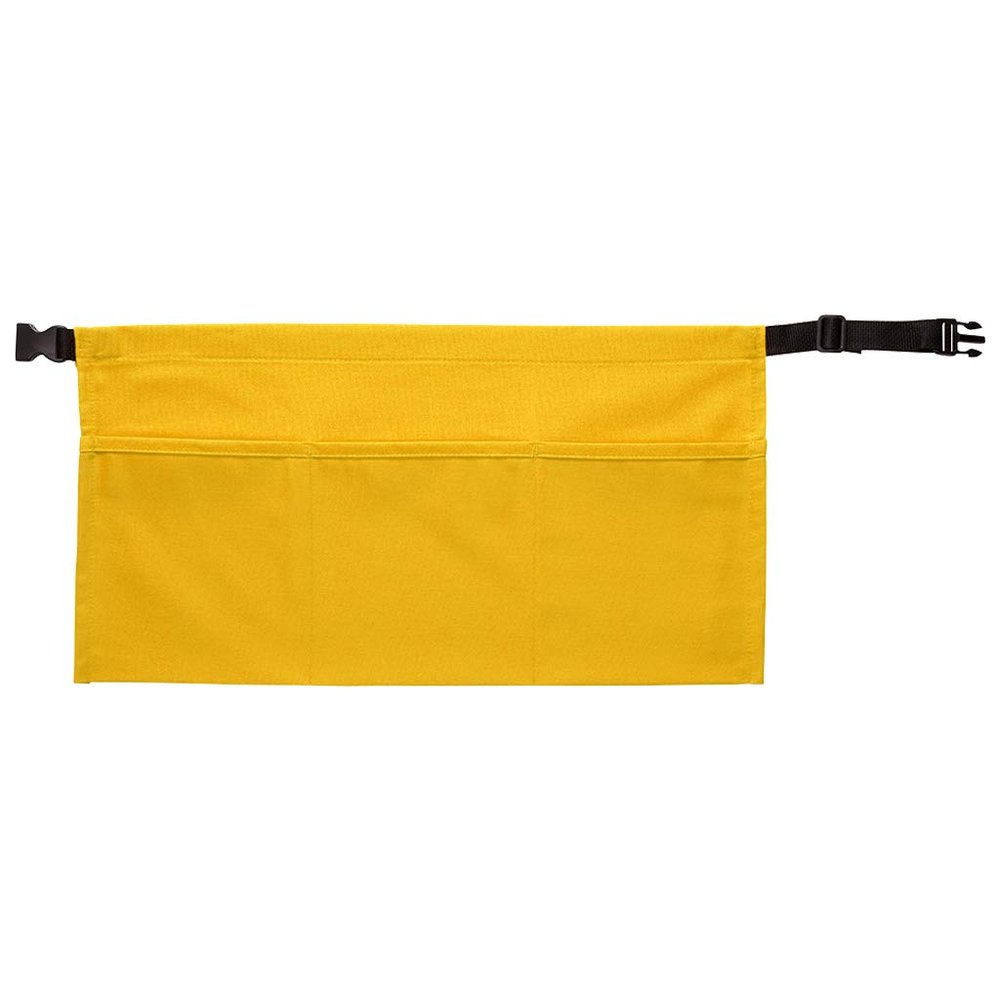 DayStar Apparel 104 Three Pocket Waist Apron w/Webbing Belt, Yellow, Small