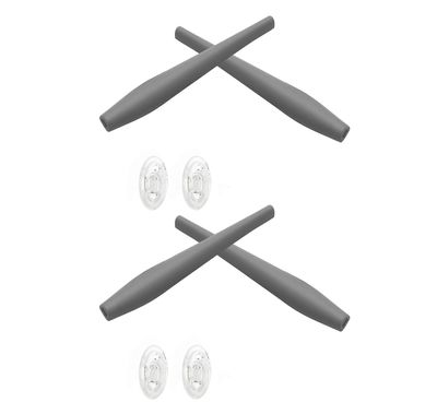 2 Pair Gray Replacement Earsocks & Nosepieces Kits for Oakley Crosshair 2.0 OO4044