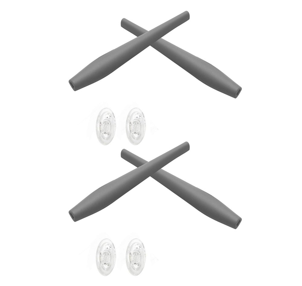 2 Pair Gray Replacement Earsocks & Nosepieces Kits for Oakley Crosshair 2.0 OO4044