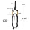 BOLANY Bike Suspension Fork MTB Bicycle Magnesium Alloy Suspension Front Fork 26/27.5/29 inch, 120mm Straight Steerer and Tapered Steerer Air Fork (Manual Lockout - Remote Lockout) view 2