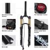 BOLANY Bike Suspension Fork MTB Bicycle Magnesium Alloy Suspension Front Fork 26/27.5/29 inch, 120mm Straight Steerer and Tapered Steerer Air Fork (Manual Lockout - Remote Lockout) view 3