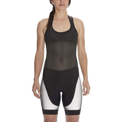 Giro W Chrono Expert Reflective Halter Bib Short Womens Adult Cycling Shorts - Black Reflective (2020) - Large