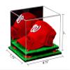 Better Display Cases Acrylic Baseball Cap Display Case with Mirror, Red Risers and Turf Base (A006-RR) view 2