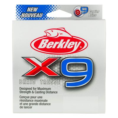 Berkley x9 Braid Superline, Crystal, 10lb test | 27 lbC | 12.1kg, 328yd | 300m Fishing Line, Suitable for Freshwater and Saltwater Environments