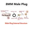 UP100 3PCS 8MM M8 Male Plug Adapter Fittings PCP Airforce Paintball Pneumatic Quick Coupler Filling Nipple Stainless Steel (Valve) view 4