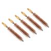 BOOSTEADY 5 Pcs Phosphor Bristle Bronze Bore Gun Cleaning Brush for Pistol Shotgun with 50 Professional Square Patches Multi-Caliber