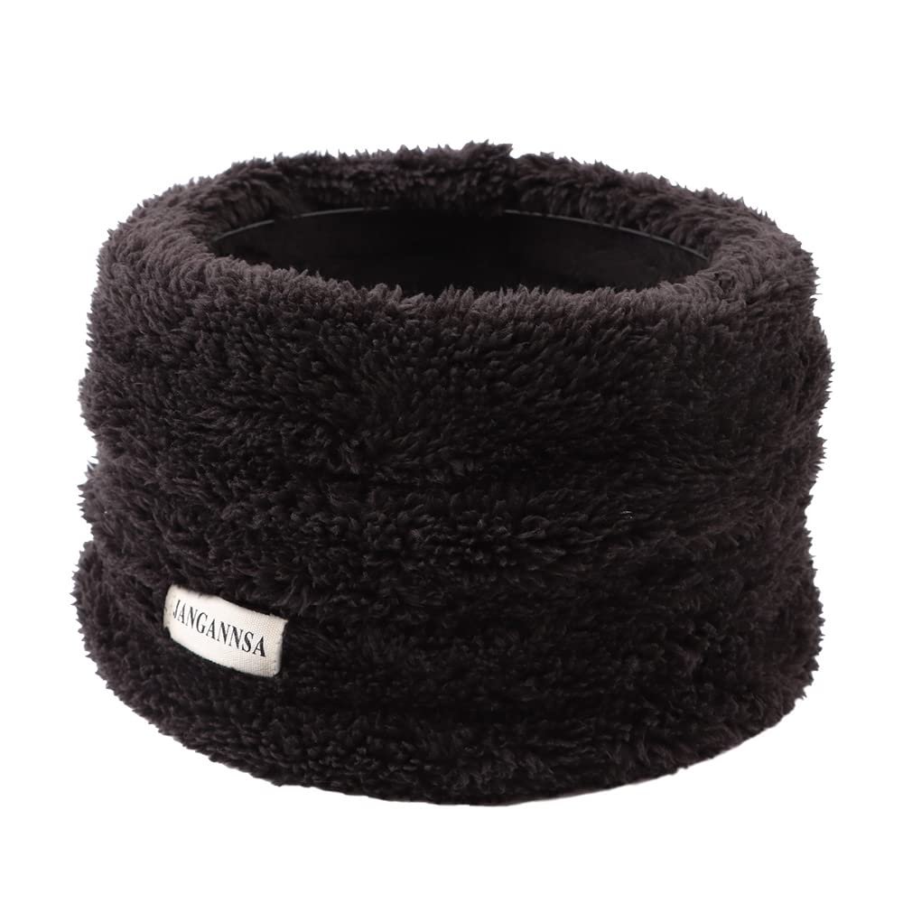 JANGANNSA Fleece Kids Scarf - Warm Winter Autumn Collar Neck Warmer 1-6Y (Black)