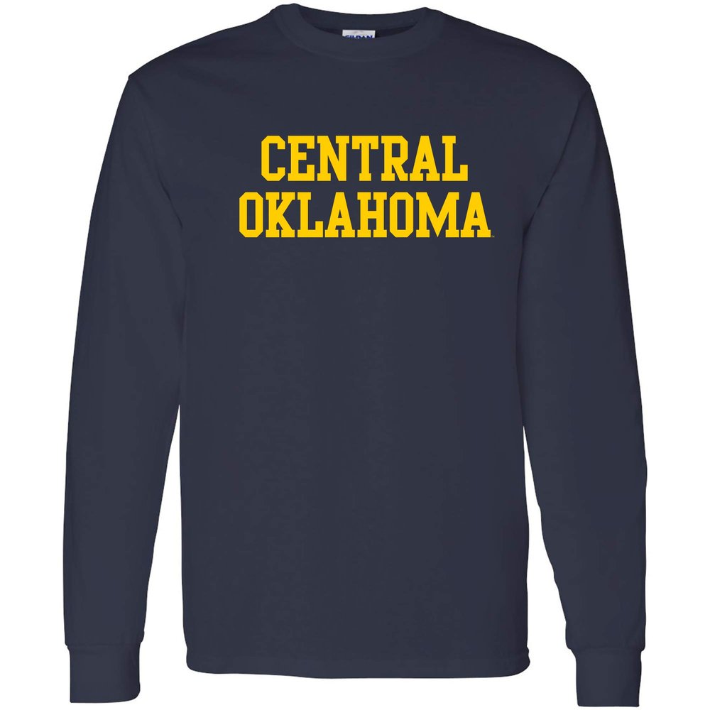 UGP Campus Apparel AL01 - Central Oklahoma Bronchos Basic Block Long Sleeve - 2X-Large - Navy