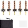 BOOSTEADY Phosphor Bristle Bronze Bore Brush Gun Cleaning Chamber Brush Kit with 50 Professional Square Patches in Zippered Pouch view 1