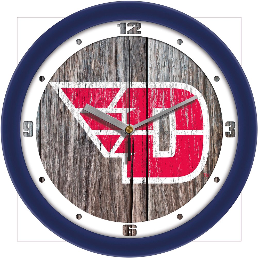 SunTime Dayton Flyers - Weathered Wood Wall Clock