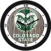 SunTime Colorado State Rams - Weathered Wood Wall Clock view 1