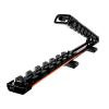 KUAT Grip 4 Durable Universal Car SUV Rooftop Crossbars Mounted Winter Sports Gear Hauling Transportation Slide-Out Locking Clamshell Rack, Fits 6 Skis/4 Snowboards - Gray with Orange Anodize view 4
