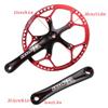 Dioche Crankset, Single Speed Crankset Mountain Aluminum Alloy Hollow Integral Mountain Crankset Arm Speed Fixed Gear,Easy to Modify Single Crank Set view 4