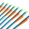 ZSHJG 12 Pieces Archery 30 Inch Aluminum Arrows Hunting Practice Arrows Spine 500 with Arrow Quiver Tube for Outdoor Shooting Targeting (Blue) view 3