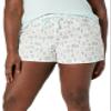 Amazon Essentials Women's Poplin Short and Sleep Tee Set, Mint Green White Cactus, Large view 3