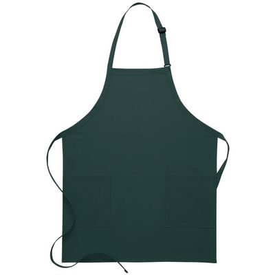 DayStar Apparel 230 Two Patch Pocket Bib Apron, Hunter