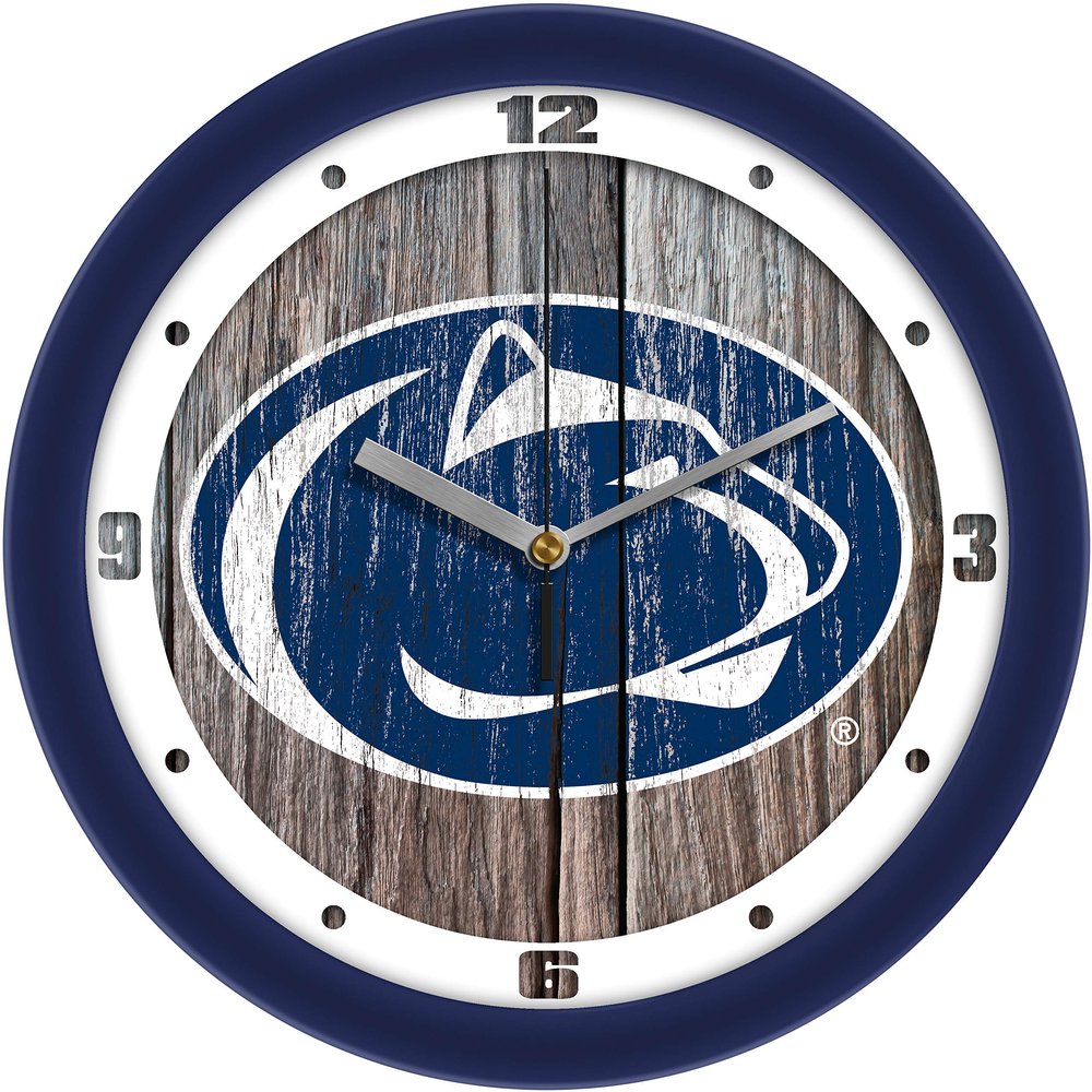 SunTime Penn State Nittany Lions - Weathered Wood Wall Clock