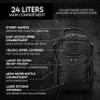 TLO Outdoors TacPack24L Tactical Backpack - Water Resistant 24 Liter Capacity Daypack, Rucksack, Gear Bag, Laptop Bag view 4
