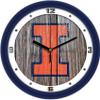 SunTime Illinois Fighting Illini - Weathered Wood Wall Clock view 1