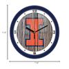 SunTime Illinois Fighting Illini - Weathered Wood Wall Clock view 3