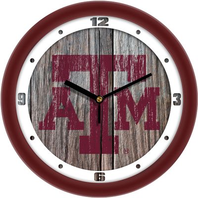 SunTime Texas A&M Aggies - Weathered Wood Wall Clock
