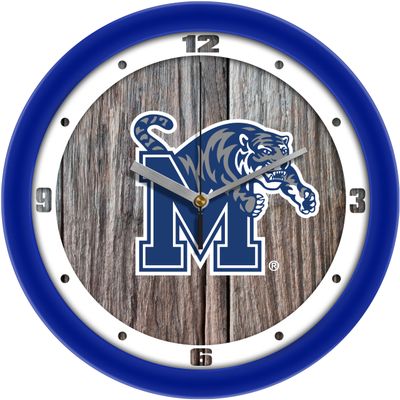 SunTime Memphis Tigers - Weathered Wood Wall Clock