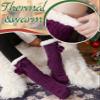 ANTSANG Women Slipper Socks Fluffy Fuzzy Cozy Cabin Fleece Plush Non Slip Stocking Stuffers Winter Christmas Socks with Grips(Purple) view 2