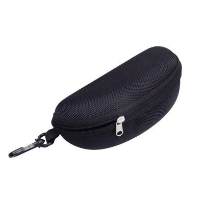 Baost Fashion Portable Sunglasses Case Glasses Carrying Case Eyewear Pouch Eye Glasses Clam Shell Protector Sunglasses Zipper Holder Hard Eyeglass Case Box with Belt Clip Black