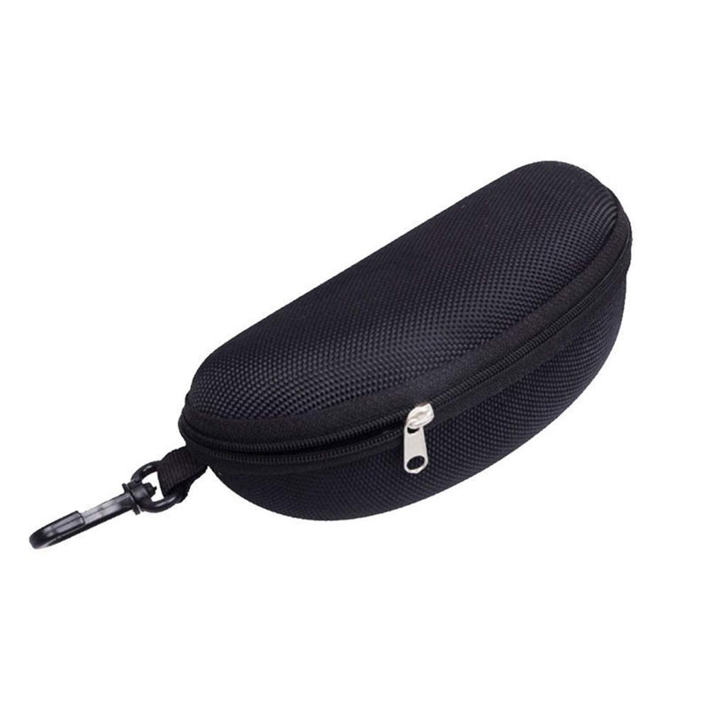 Baost Fashion Portable Sunglasses Case Glasses Carrying Case Eyewear Pouch Eye Glasses Clam Shell Protector Sunglasses Zipper Holder Hard Eyeglass Case Box with Belt Clip Black
