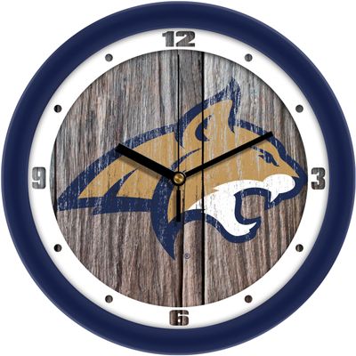 SunTime Montana State Bobcats - Weathered Wood Wall Clock
