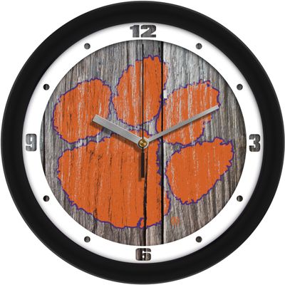 SunTime Clemson Tigers - Weathered Wall Clock