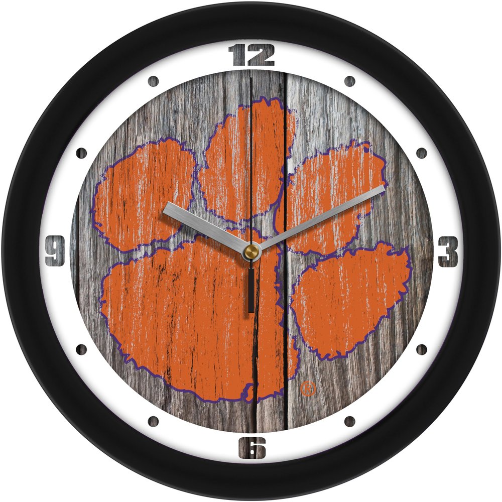 SunTime Clemson Tigers - Weathered Wall Clock