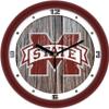 SunTime Mississippi State Bulldogs - Weathered Wood Wall Clock view 1
