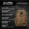 TLO Outdoors TacPack24L Tactical Backpack - Water Resistant 24 Liter Capacity Daypack, Rucksack, Gear Bag, Laptop Bag view 4