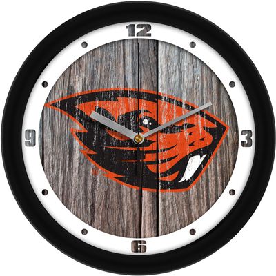 SunTime Oregon State Beavers - Weathered Wood Wall Clock