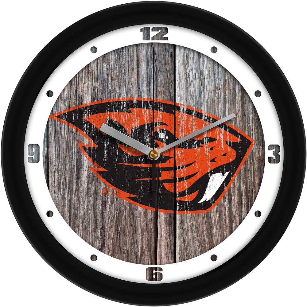 SunTime Oregon State Beavers - Weathered Wood Wall Clock