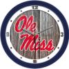 SunTime Mississippi Rebels - Ole Miss - Weathered Wood Wall Clock view 1