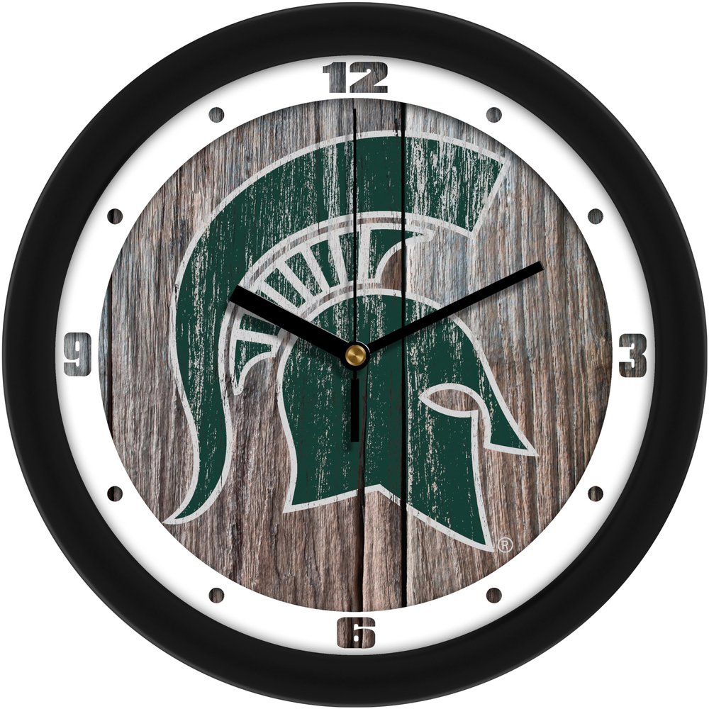 SunTime Michigan State Spartans - Weathered Wall Clock