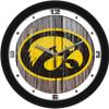 SunTime Iowa Hawkeyes - Weathered Wood Wall Clock view 1
