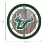 SunTime South Florida Bulls - Weathered Wood Wall Clock view 3
