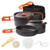 Gutsdoor Camping Cookware Set Camping Cooking Set Non Stick Family Backpacking Cooking Set Lightweight Stackable Pot Pan Kettle Bowls with Storage Bag for Outdoor Hiking (10 Piece/Set) view 1