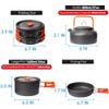 Gutsdoor Camping Cookware Set Camping Cooking Set Non Stick Family Backpacking Cooking Set Lightweight Stackable Pot Pan Kettle Bowls with Storage Bag for Outdoor Hiking (10 Piece/Set) view 3