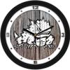 SunTime Texas Christian Horned Frogs - Weathered Wood Wall Clock view 1