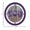 SunTime Texas Christian Horned Frogs - Weathered Wood Wall Clock view 2